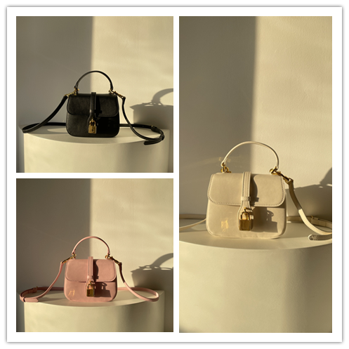 セリーヌ 23S夏新作 TABOU ミニ ロックバッグ｜12×16×5cm｜滑らか牛革×二重フラップ隔層｜ロック装飾スナップ×3WAY背法｜手提/ショルダー/クロスボディ｜上品な女の子向け大容量