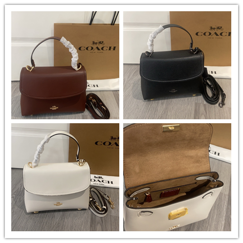 コーチ 10月新作 CcE54 Emoryシリーズ メープルブラウン ハンドバッグ｜细腻なレザー×精巧な金具｜風衣・皮衣・スーツ対応・高适配度｜秋の格調を引き立てる