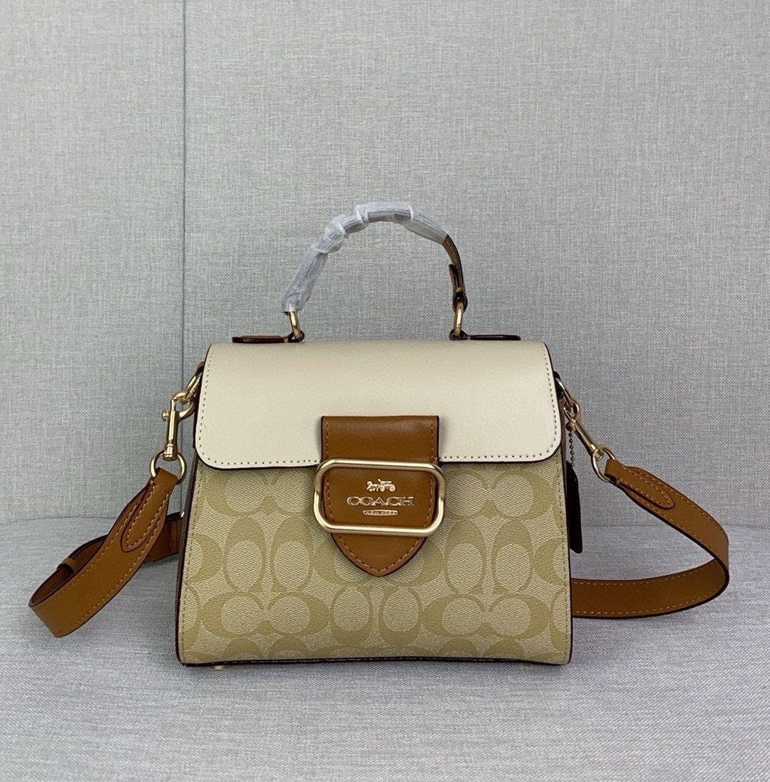 コーチ 3月新作 Morgan CR32721 クリームホワイト ハンドバッグ｜優しい雰囲気感たっぷり・万能合わせ｜大容量（21×16×11cm）｜日常通勤OK・おしゃれ精必携
