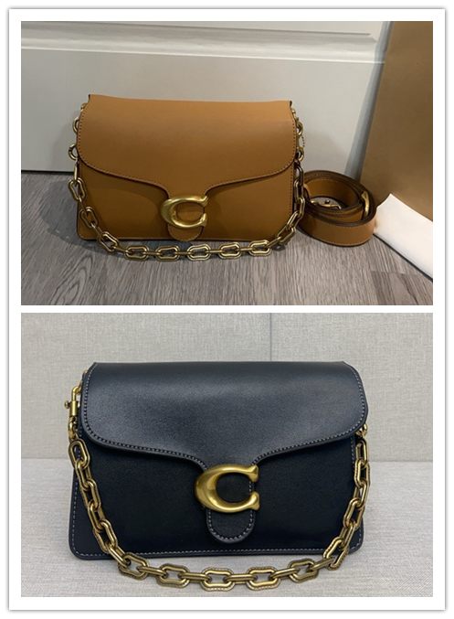 コーチ 10月新作 ChainTabby CAF52｜内部仕切り追加・3本肩带+チェーン｜26cm・柔らかい包盖・多様なスタイル｜超実用・大容量