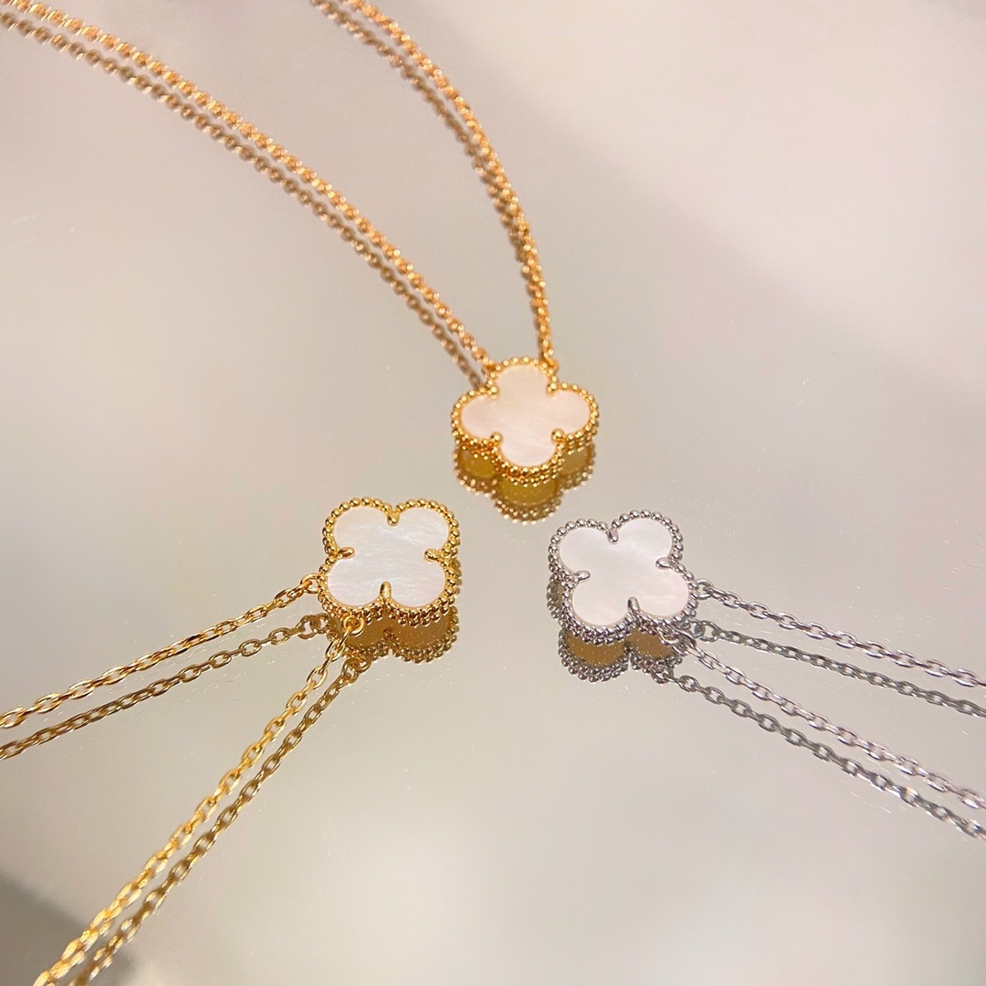 【Van Cleef & Arpels】アルハンブラ シングルモチーフ ネックレス｜ホワイトマザーオブパール