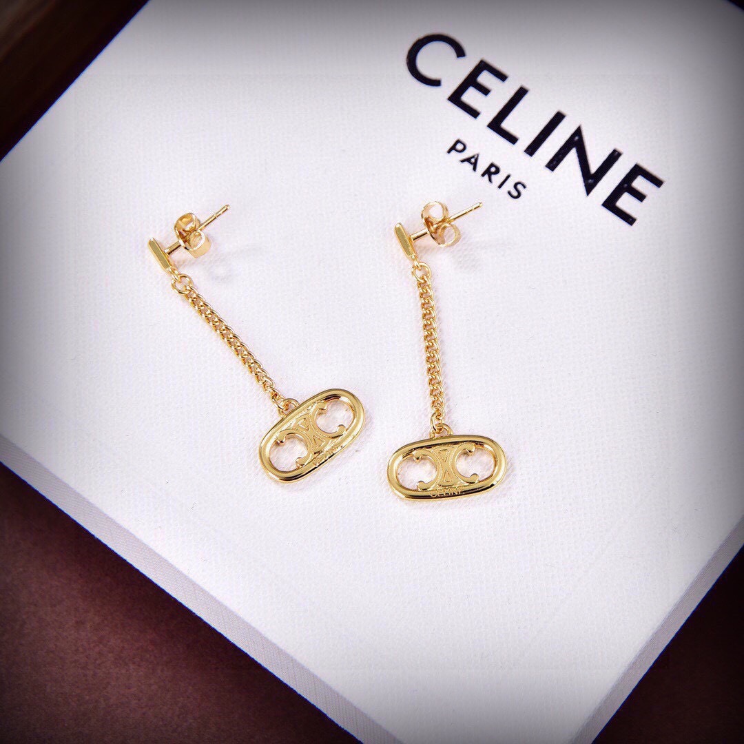 【CELINE セリーヌ】プレシャス イヤリング / イヤーカフス｜18Kゴールドメッキ 真鍮素材｜新作 注目デザイン おしゃれ レディース