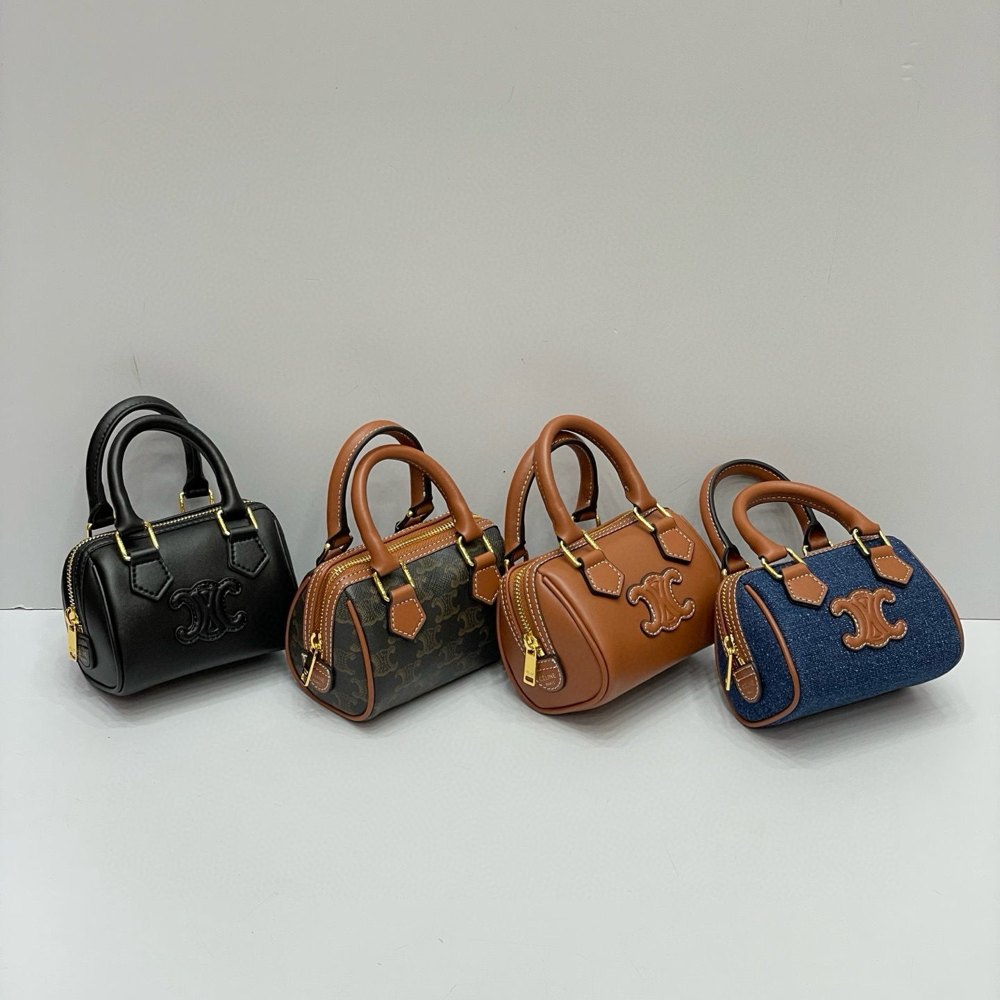 CELINE ミニ ボストンバッグ​​ ​​モデル名​​: TRIOMPHE CANVAS ミニ ボストン