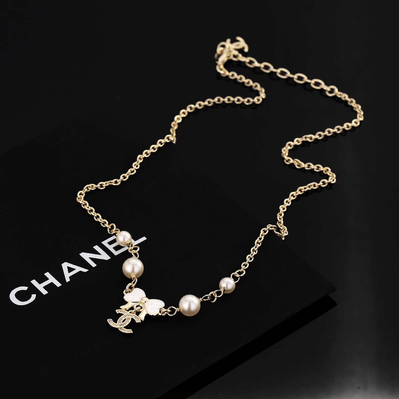 CHANEL インスパイア】リボン ネックレス｜ステンレス製 変色しにくい フレンチエレガンス 極上の作り込み