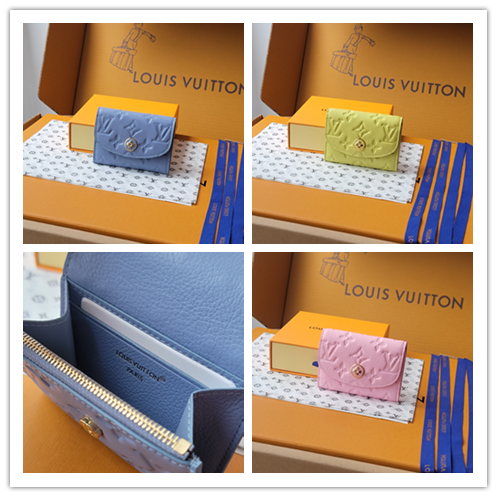 LV ロザリー ゼロウォレット（カラフルモノグラム・エンプリント革）