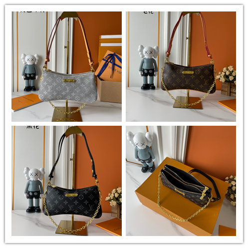 ルイ・ヴィトン LV BLUE DENIM POCHETTE ACCESSORIES MIKA モノグラムデニム麻雀バッグ