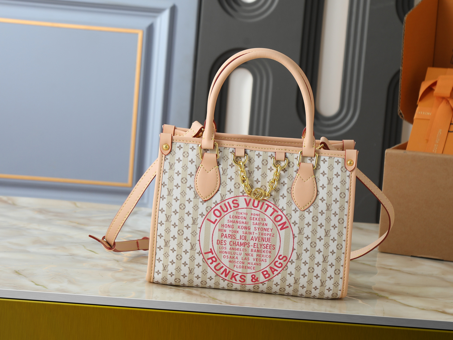 【超激レア・限定セット】ルイ・ヴィトン オントゥゴ PM - LV スタンプ コレクション ミニモノグラム＆フローラル内装 ビーチハット・ポシェット付属