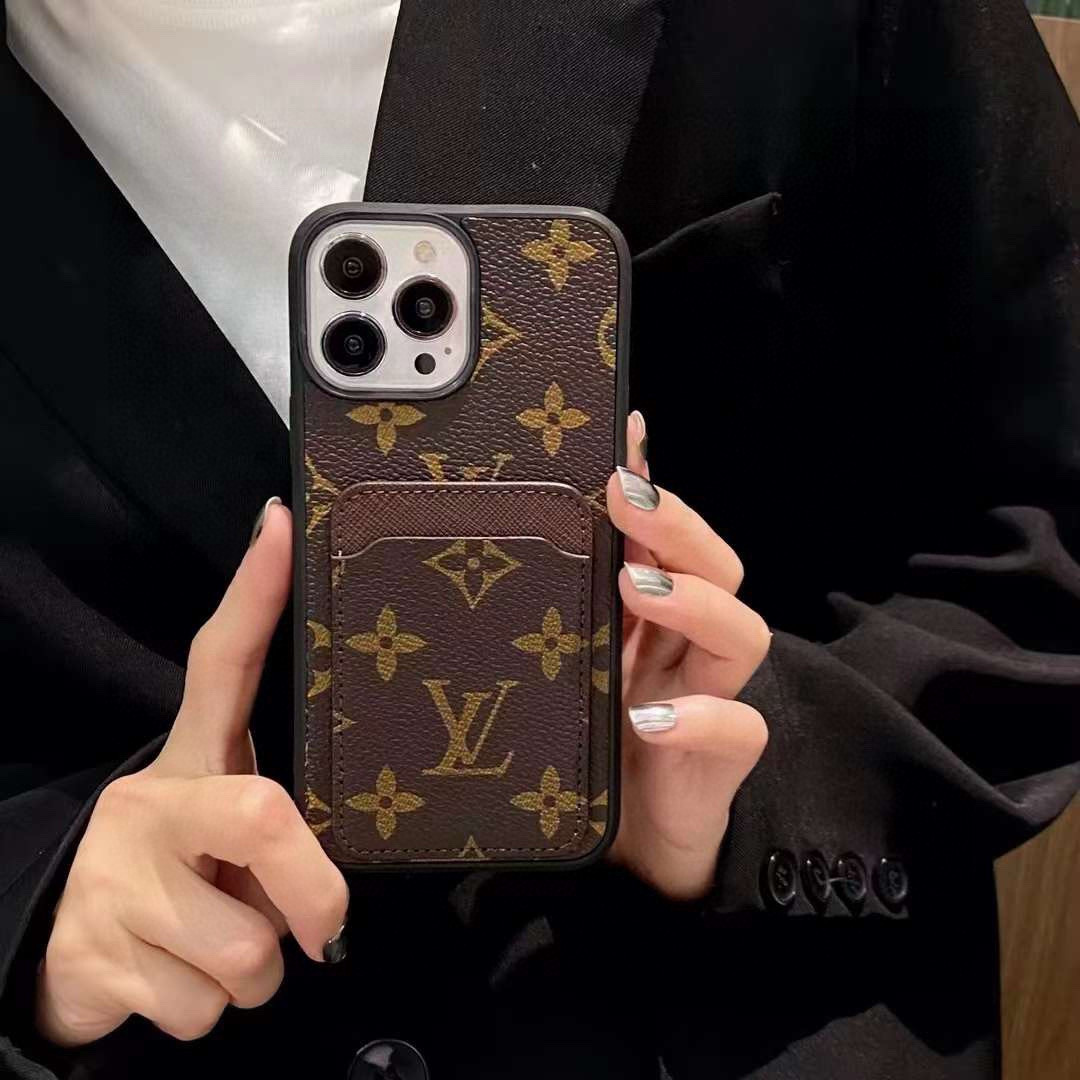 【LV公式】モノグラム老花柄カード挿入可能フルカバースマホケース