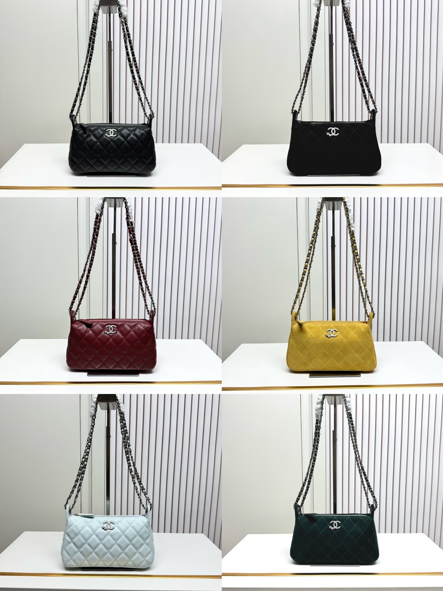 【必見】シャネル マージャンバッグ「ライチ革仕様」|粒立ち感ある高級素材で耐久性◎ 小柄体型に最適!ショルダー/クロスボディ/腋下バッグ自由変形&シルバークラスター付き