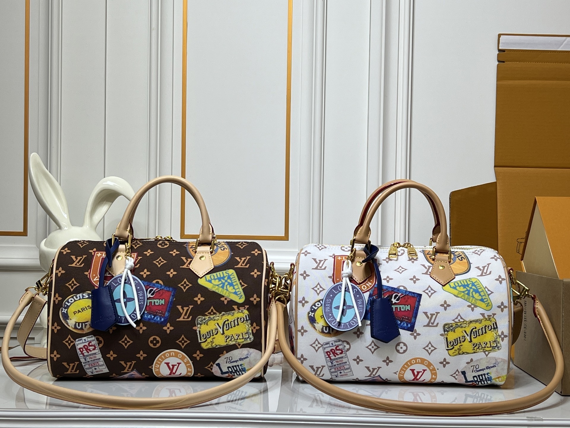 ルイ・ヴィトン】Speedy Soft 30 クラシックコレクション｜モノグラムデューン×飛行機モチーフ｜長手柄付き旅行バッグ