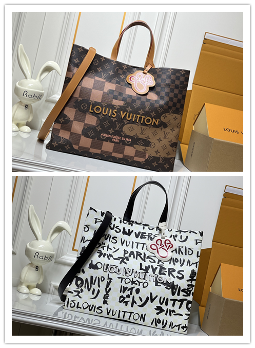 ルイ・ヴィトン ショッパー・トート 中号 ダミエチェスボード柄 ―ファレル・ウィリアムズ × ヒロシ・ナゴの共創、フレンチ&ジャパニーズアートの交響―