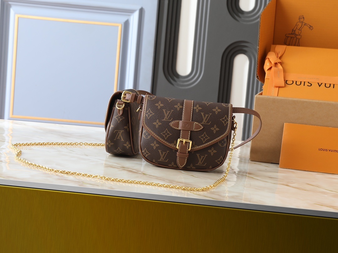 ルイ・ヴィトン 2025-2026秋冬コレクション Duo BB ポーチ​​ 「サンマール」の伝統を現代的解釈した、モノグラムと革のコントラストが織りなす新世代バッグ