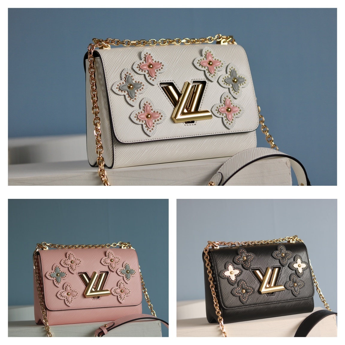 ルイ・ヴィトン 秋冬コレクション フラワーティンセル ツイスト バッグ​​    モノグラム花卉の再解釈×ダイヤモンドグリッド、高級感と機能性を融合したアーバンエレガンス