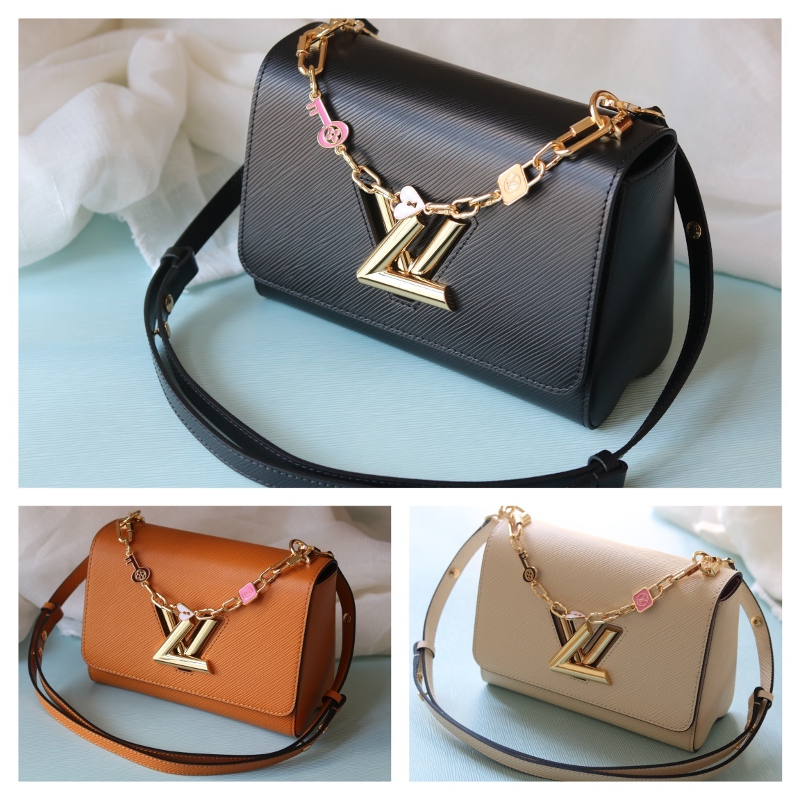 ルイ・ヴィトン TWIST MM バッグ​​ 「Epi粒面革×回転式LVロゴ、可変式チェーンで実用性と高級感を両立したモダンクラシック」