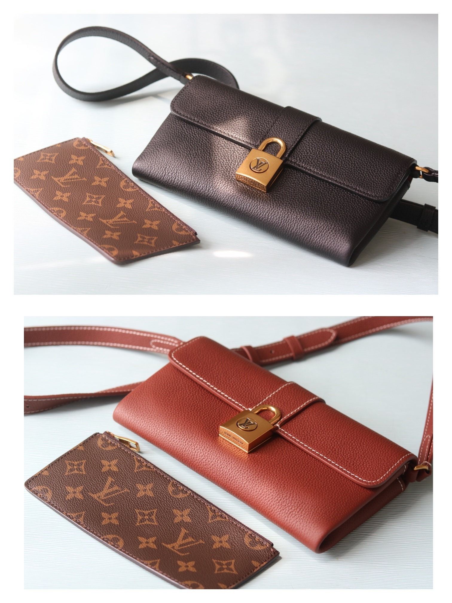 ルイ・ヴィトン ウォレットオンチェーン Low Key シリーズ：柔らかな牛革とモノグラム帆布の融合、革新的なLVロックシステム搭載