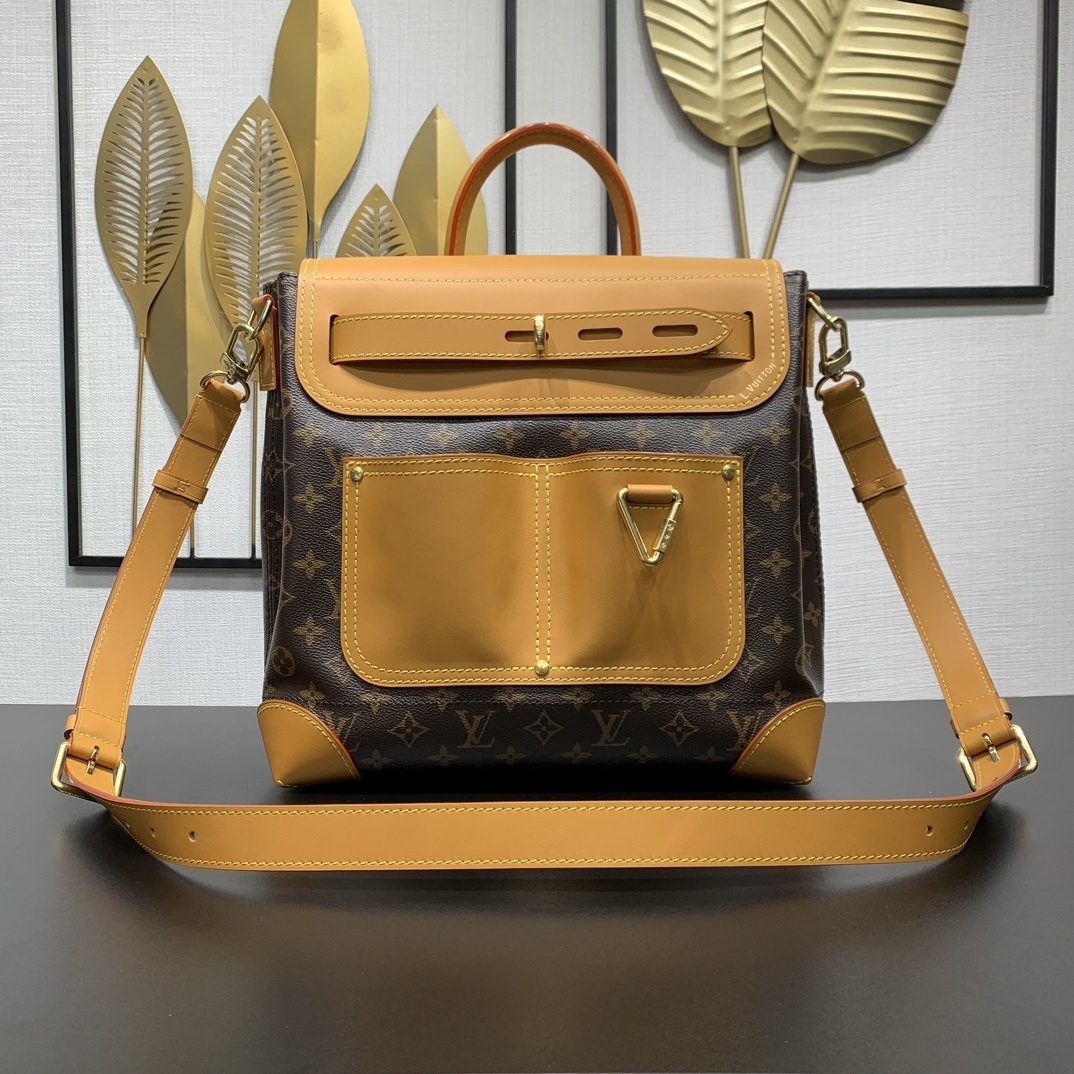 ルイ・ヴィトン Steamer 30 バッグ：Pharrell Williamsデザインのモノグラムキャンバス×工装風デザイン、可拆卸ストラップで多様なキャリングスタイルを実現