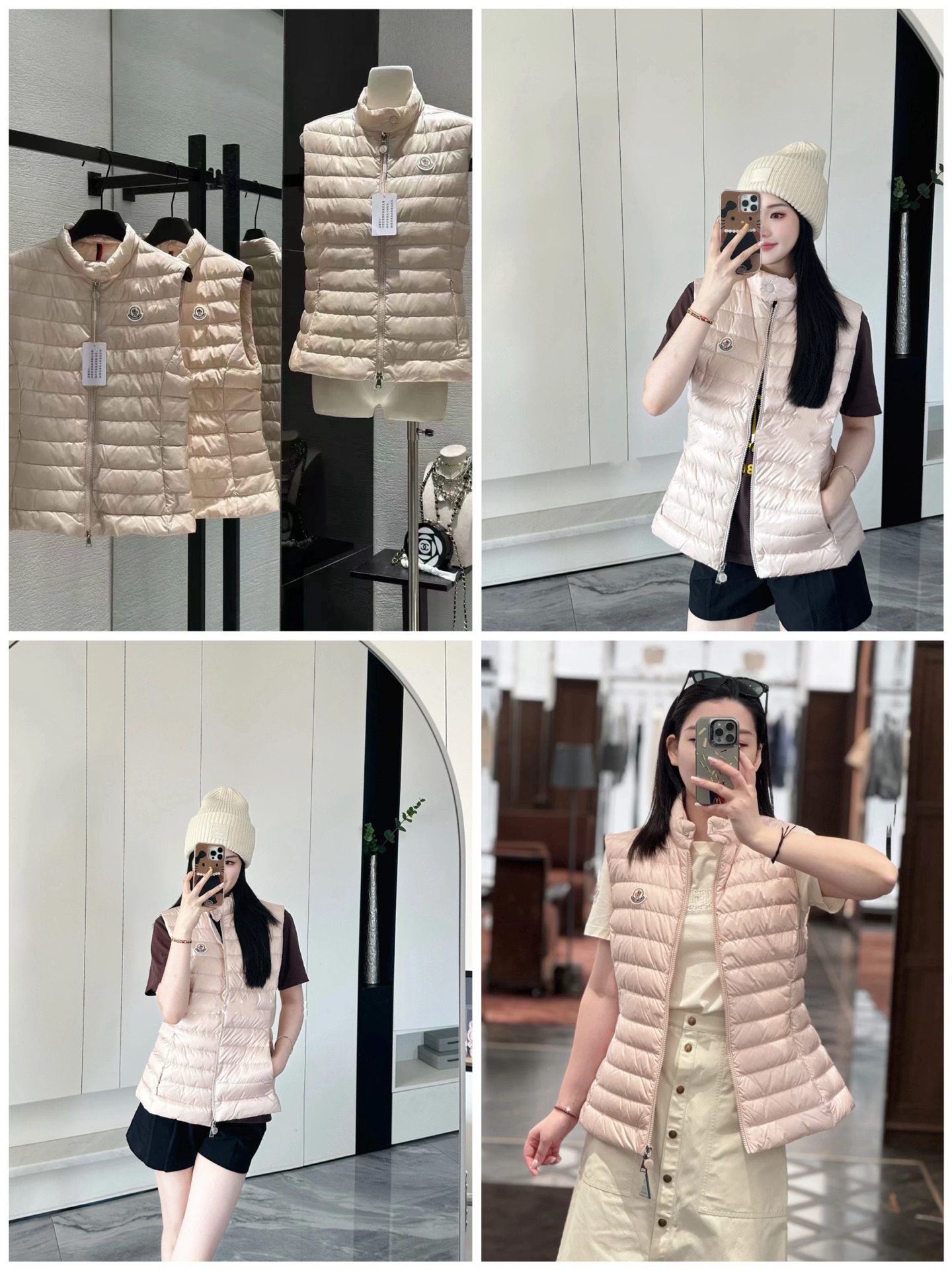 【冬の定番】モンクレール 立ち襟ダウンコートベスト 3色展開｜スリムフィットで着回し自由！ 軽量保温×おしゃれ完璧｜M/Lサイズ有り