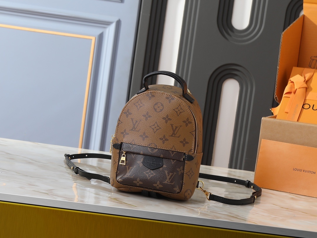 ルイ・ヴィトン「モノグラムリバース ダブルショルダーバッグ」 モノグラムリバース帆布 / 都市のトレンディーな若者向け / 軽量で快適な実用性 / 22.0×29.0×10.0 cm