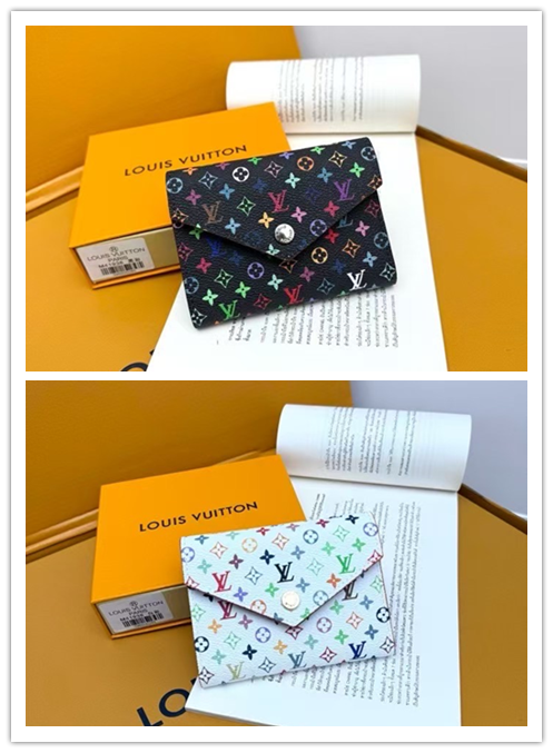 LV カラフル ヴィクトリン財布 （モノグラム帆布×カラフルレザー内張り / 柔美デザインと強