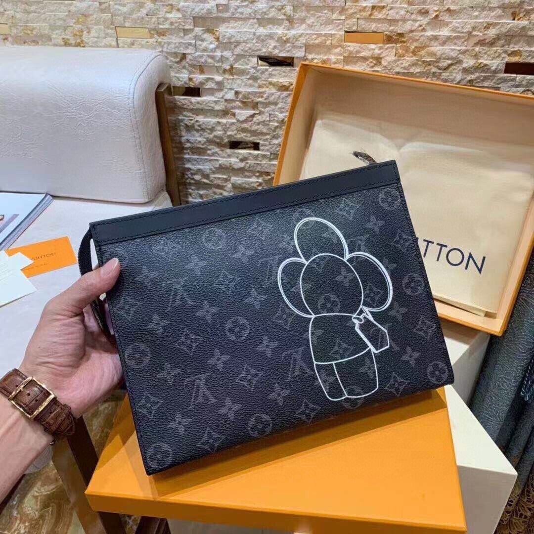 LV クラッチバッグ サンフラワーデザイン （ヨーロッパ同様モデル / ダミエ・エベー