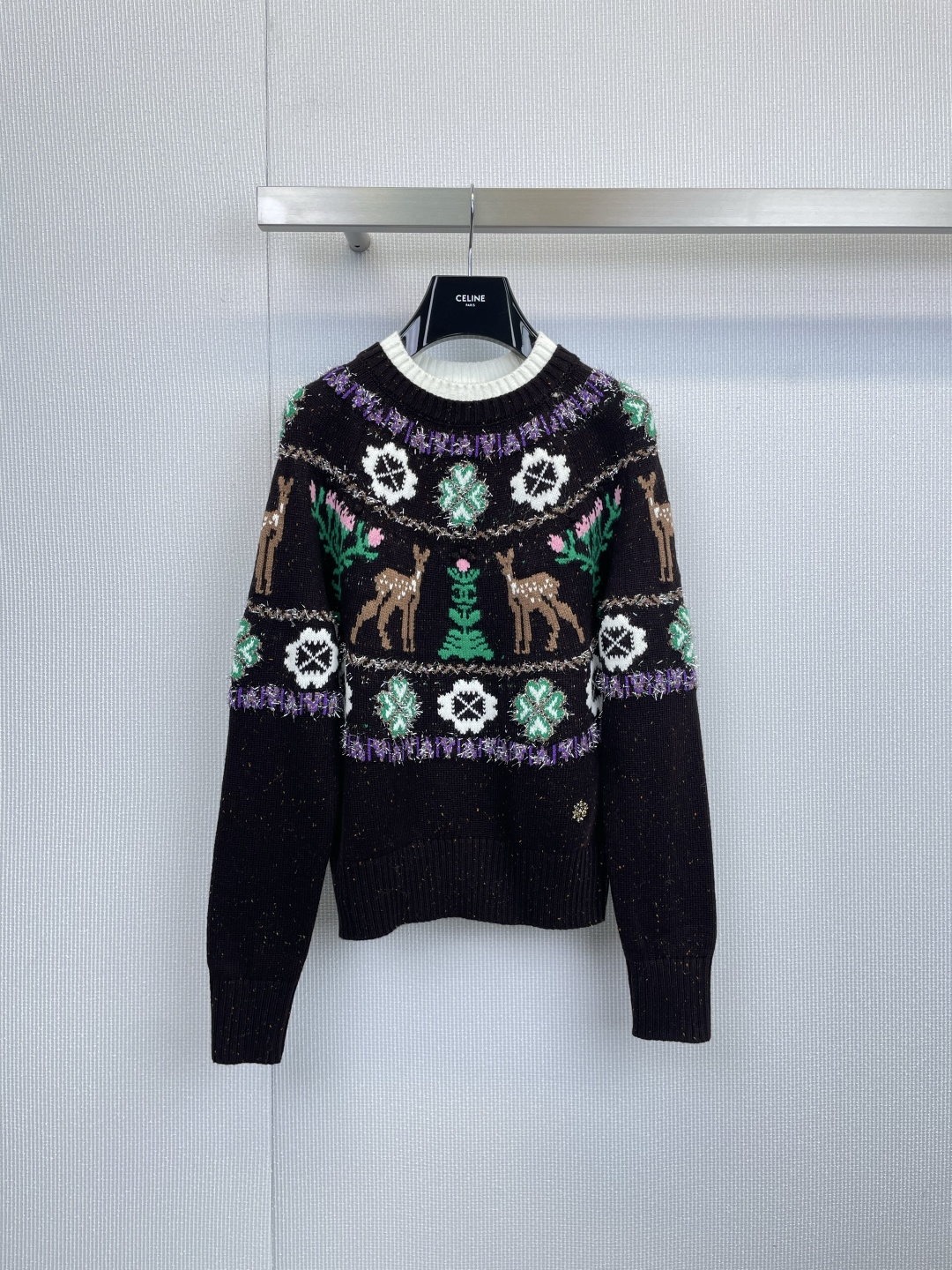 シャネル(CHANEL) エルクジャカード クリスマスシーズン限定ニットセーター